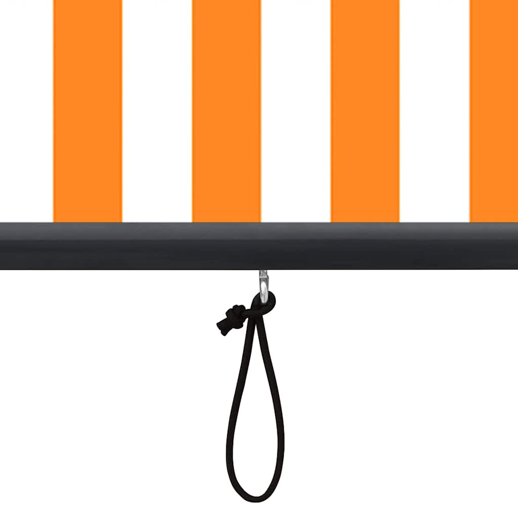 Outdoor Roller Blind Orange and white 180 x 250 cm Fabric